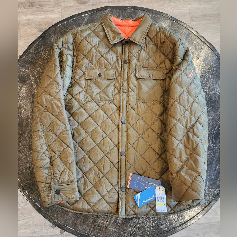 Nautica Light Weight Reversible Puffer Jacket Combtolive Size Medium